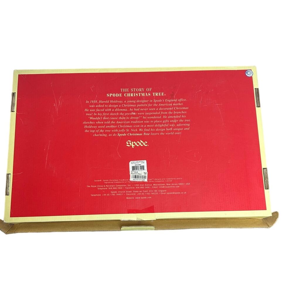 Spode Christmas Tree Garland 17.5" Rectangular Serving Platter in Box S3324-A8 - Picture 9 of 16